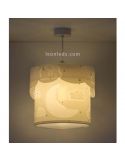 Lámpara de techo para bebé gris Moon Dalber 61232E | LeonLeds Iluminación