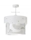 Lámpara de techo de lunas para bebé gris Moon Dalber 61232E | LeonLeds Iluminación