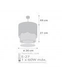 Lámpara de techo para bebé gris con nubes Moon Dalber 61232E | LeonLeds Iluminación