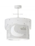 Dimensiones Lámpara de techo para bebé gris Moon Dalber 61232E | LeonLeds Iluminación