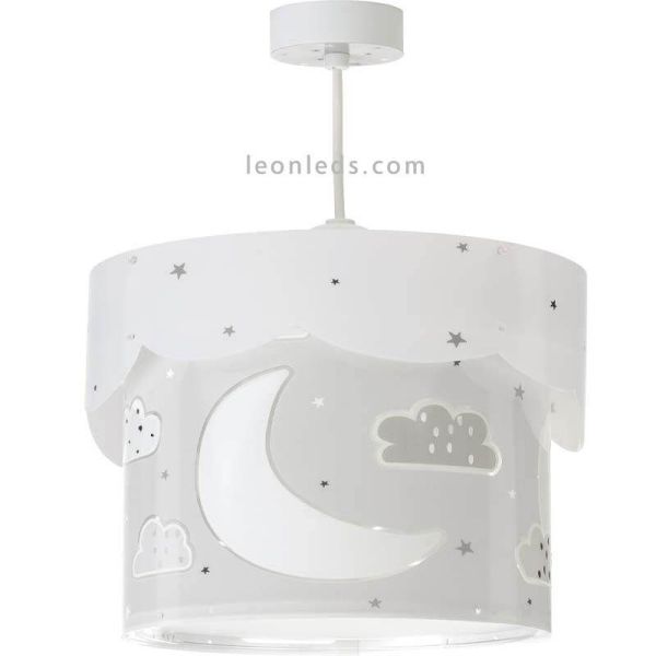 Dimensiones Lámpara de techo para bebé gris Moon Dalber 61232E | LeonLeds Iluminación