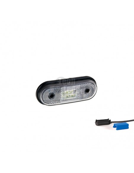 Piloto de posición Blanco ambar rojo Reflectante LED Galibo con o sin soporte con conector QS075 QS150 | LeonLeds