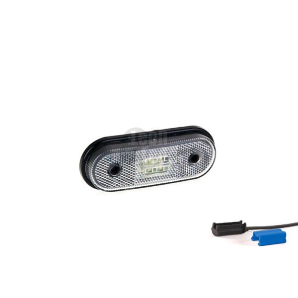 Piloto de posición Blanco ambar rojo Reflectante LED Galibo con o sin soporte con conector QS075 QS150 | LeonLeds