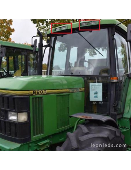 John Deere Trator Faróis Embutidos LED Jonh Deere Séries 00 e 10 60w 3500Lm la1002 Agropar | leonleds