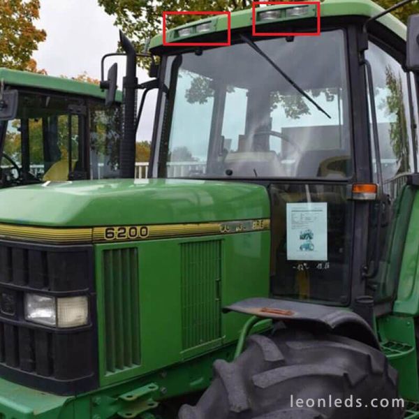 John Deere Tracteur Encastré LED Phare Jonh Deere Série 00 et 10 60w 3500Lm la1002 Agropar | leonleds