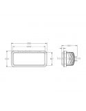Dimensiones Faro LED Empotrable Jonh Deere Serie 00 y 10 60w 3500Lm  la1002 Agropar | LeonLeds