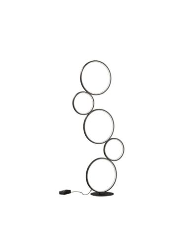 Lámpara de pie LED circular Negra Rondo Trio Lighting | LeonLeds Iluminación