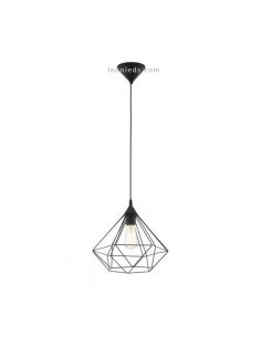 Lámpara de techo de metal negra Tarbes 1XE27 Eglo | LeonLeds