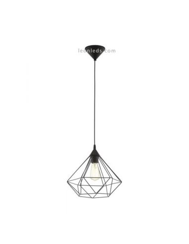 Lámpara de techo de metal negra Tarbes 1XE27 Eglo | LeonLeds