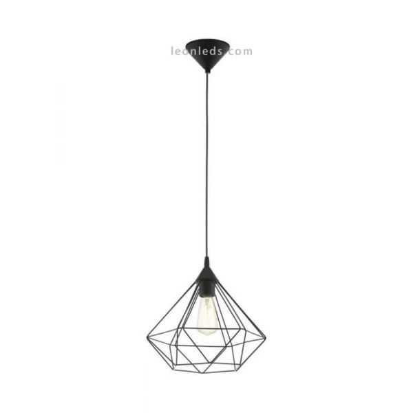 Lámpara de techo de metal negra Tarbes 1XE27 Eglo | LeonLeds