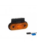 Piloto de posición Blanco ambar rojo Reflectante LED Galibo con o sin soporte con conector QS075 QS150 | LeonLeds