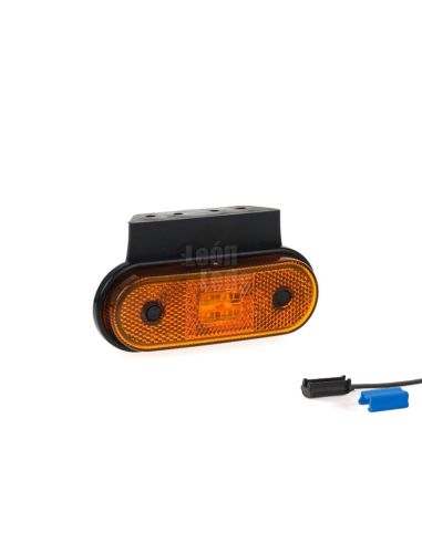 Feu de position Blanc ambre rouge Jauge LED réfléchissante avec ou sans support avec connecteur QS075 QS150 | leonleds