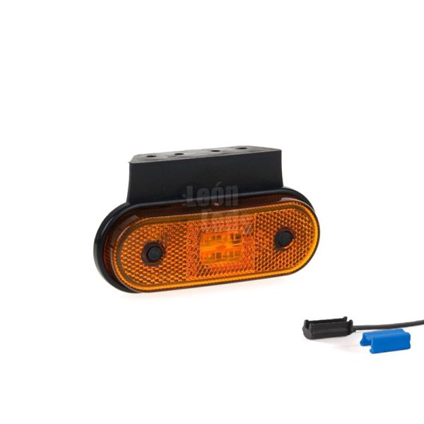 Piloto de posición Blanco ambar rojo Reflectante LED Galibo con o sin soporte con conector QS075 QS150 | LeonLeds