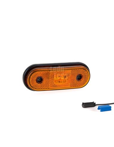 Piloto de posición Blanco ambar rojo Reflectante LED Galibo con o sin soporte con conector QS075 QS150 | LeonLeds