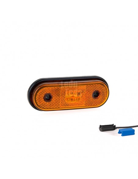 Piloto de posición Blanco ambar rojo Reflectante LED Galibo con o sin soporte con conector QS075 QS150 | LeonLeds