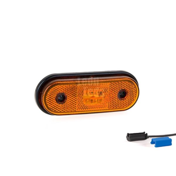 Piloto de posición Blanco ambar rojo Reflectante LED Galibo con o sin soporte con conector QS075 QS150 | LeonLeds