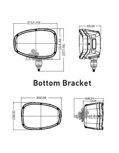 Luz frontal LED Homologado para JCB...