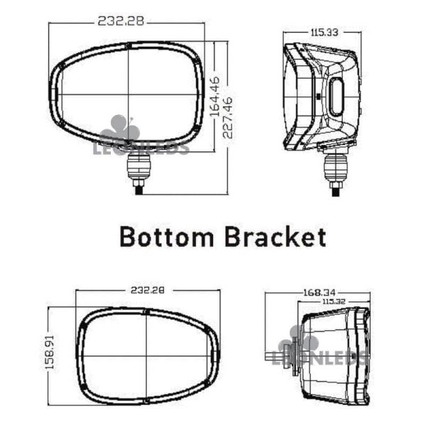 Luz frontal LED Homologado para JCB...