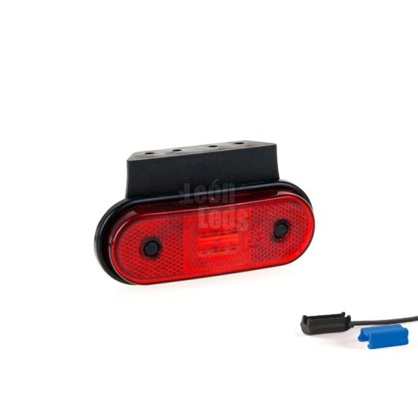 Piloto de posición Blanco ambar rojo Reflectante LED Galibo con o sin soporte con conector QS075 QS150 | LeonLeds