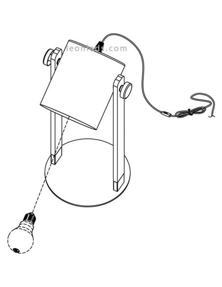 Instalar luminária de parede preta e madeira Hornwood Eglo | LeonLeds