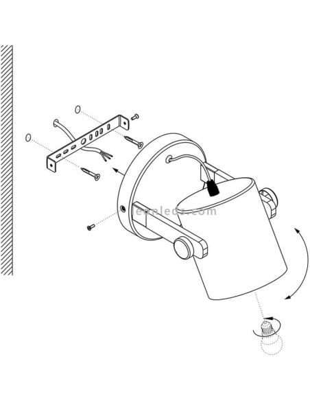 Como instalar a luminária de parede preta e madeira Hornwood Eglo | LeonLeds