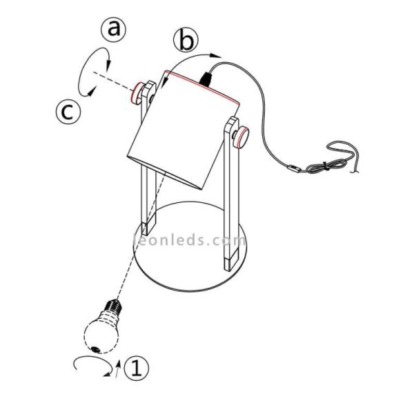 Como Lampe de table noire et bois Hornwood | leonleds