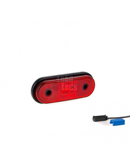 Piloto de posición Blanco ambar rojo Reflectante LED Galibo con o sin soporte con conector QS075 QS150 | LeonLeds