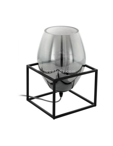 Lámpara de sobremesa de vidrio Olival 1XE27 de Eglo| LeonLeds Iluminación