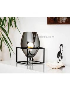 Lámpara de sobremesa de vidrio Olival 1XE27 de Eglo| LeonLeds Iluminación 2