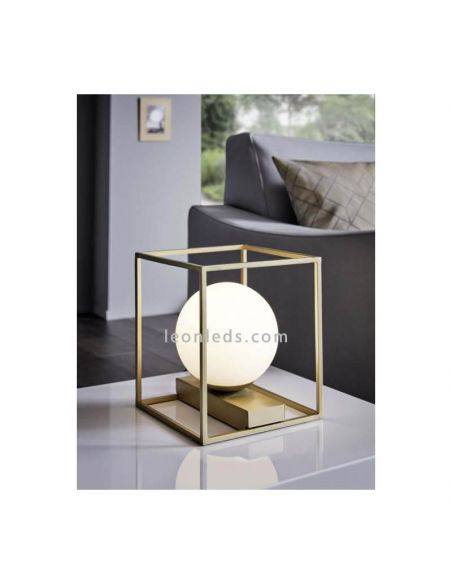 Lámpara de sobremesa cuadrada Vallaspra Eglo | LeonLeds