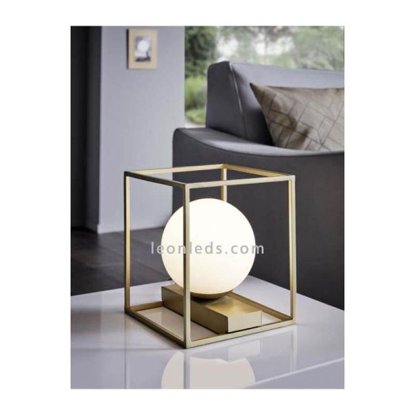 Lámpara de sobremesa cuadrada Vallaspra Eglo | LeonLeds