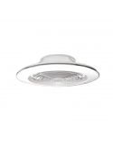 Ventilateur de plafond LED blanc Alisio XL avec télécommande et application Mantra | leonleds