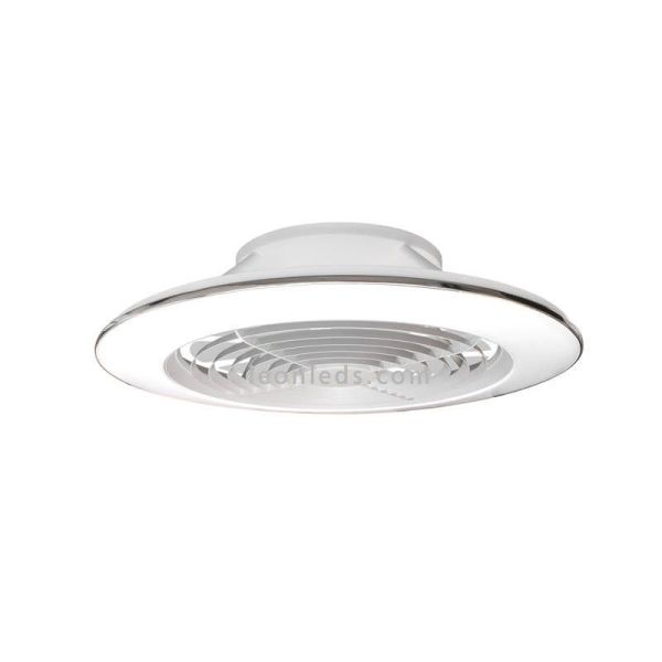 Ventilateur de plafond LED blanc Alisio XL avec télécommande et application Mantra | leonleds