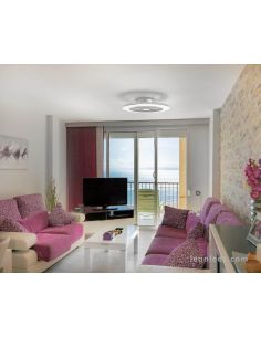 Ventilateur de plafond LED blanc Alisio XL avec télécommande et application Mantra | leonleds 2