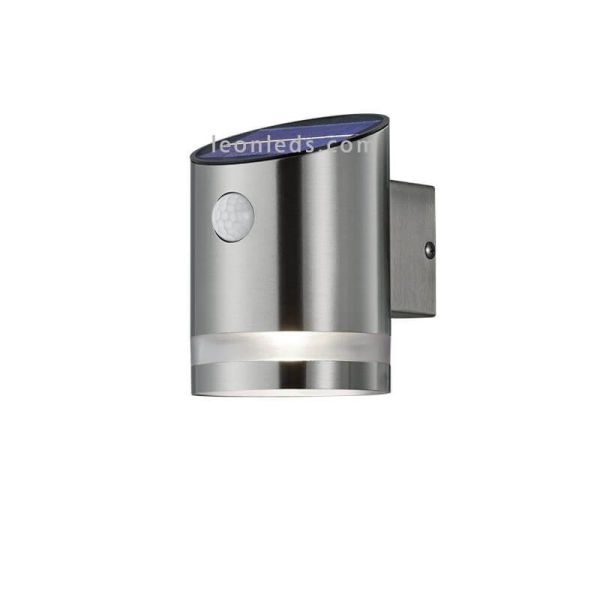 Salta Matt Níquel Solar LED Wall Light com sensor de movimento IP44 R22231107 Trio Lighting | leonleds
