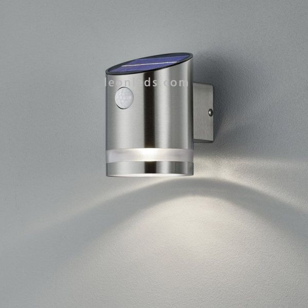 Salta Matt Níquel Solar LED Wall Light com sensor de movimento IP44 R22231107 Trio Lighting | leonleds