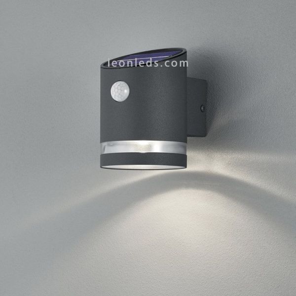 Aplique LED Solar con sensor de movimiento IP44 Antracita Salta Trio Lighting R22231142 | LeonLeds