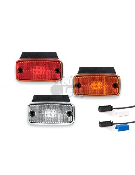 Luzes LED quadradas com suporte ou sem suporte de posição ou folga lateral, dianteira ou traseira | LeonLeds Ilumina