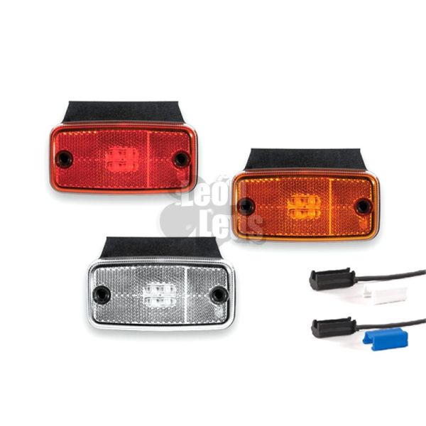 Pilotos LED Cuadrado con soporte o sin soporte de posición o galibo para el lateral parte delantera o trasera | LeonLeds Ilumina
