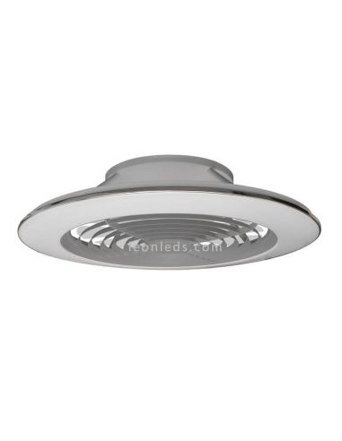 Ventilateur de plafond LED Silver avec télécommande et App Alisio XL Mantra | leonleds