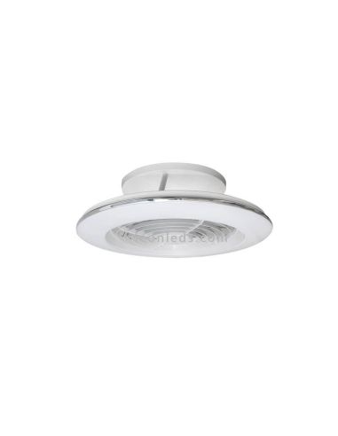Ventilador de teto LED com controle remoto Alisio Mini Branco 7493 Mantra | leonleds