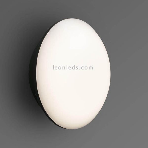 Aplique Plafón SUN LED moderno para exterior de color gris oscuro Faro Barcelona | LeonLeds Iluminación