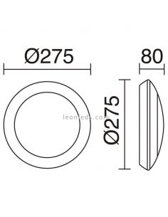 Aplique Piro M LED Blanco para exterior | LeonLeds 2