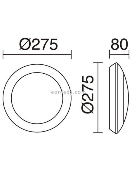 Piro M LED Applique murale blanche pour dimensions extérieures style moderne | leonleds