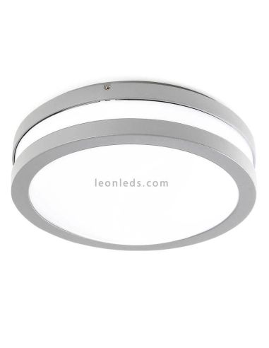 Plafón LED exterior gris y antracita Tornado Dopo Lighting | LeonLeds Iluminación