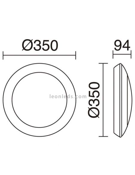 Piro L LED Aplique branco para exterior, estilo moderno | leonleds