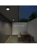 Plafonnier LED d'extérieur moderne Mist IP55 rond Dopo Lighting | Éclairage LeonLeds