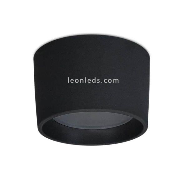 Plafón LED moderno exterior Mist IP55 negro Dopo Lighting | LeonLeds Iluminación