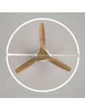 Ventilador de techo LED Nepal Haya y Blanco 75W LED y 60W de Motor de Ventilador Mantra | LeonLeds