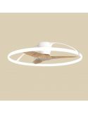 Ventilador de techo LED Nepal Haya y Blanco 75W LED y 60W de Motor de Ventilador Mantra | LeonLeds